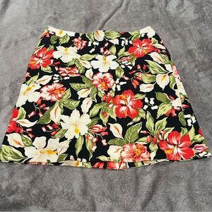 3/$15 Tropical Floral Women's Skirt - Black, Red, Green